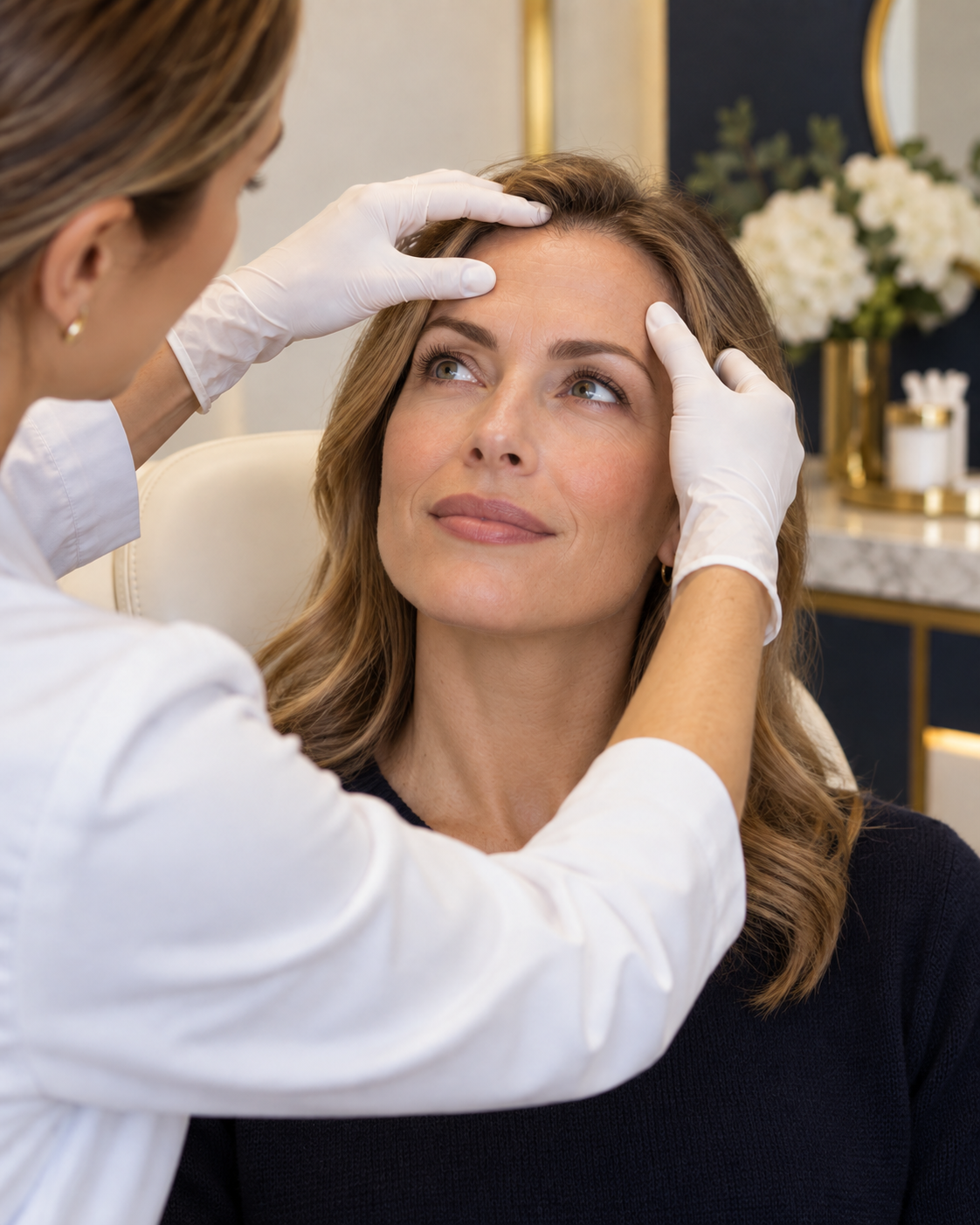 Woman during a Botox consultation